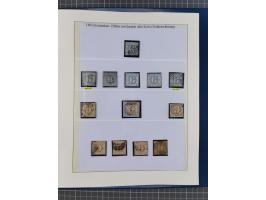 1852/66, gestempelte Sammlung und 48 Briefe und Ganzsachen, dabei viele Ausgaben mehrfach mit Nuancen, auch besseren Stempeln