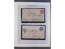 1852/66, gestempelte Sammlung und 48 Briefe und Ganzsachen, dabei viele Ausgaben mehrfach mit Nuancen, auch besseren Stempeln