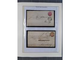 1852/66, gestempelte Sammlung und 48 Briefe und Ganzsachen, dabei viele Ausgaben mehrfach mit Nuancen, auch besseren Stempeln