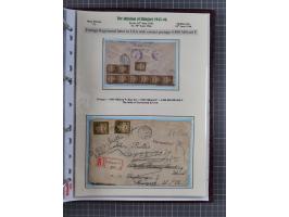 HYPERINFLATION: 1945/46, extensive exhibit collection with over 125 covers and postcards, spanning periods 1 to 21 and 25-26,