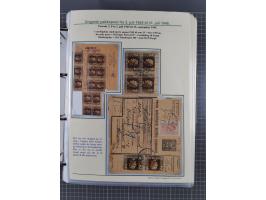 HYPERINFLATION: 1945/46, highly specialized Parcel Cards exhibit collection with around 80 items, showing a fine range of fra