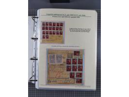 HYPERINFLATION: 1945/46, highly specialized Parcel Cards exhibit collection with around 80 items, showing a fine range of fra