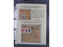 HYPERINFLATION: 1945/46, highly specialized Parcel Cards exhibit collection with around 80 items, showing a fine range of fra