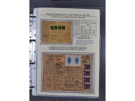 HYPERINFLATION: 1945/46, highly specialized Parcel Cards exhibit collection with around 80 items, showing a fine range of fra