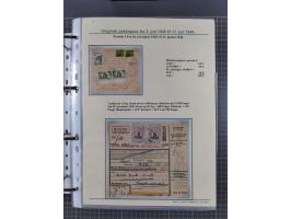 HYPERINFLATION: 1945/46, highly specialized Parcel Cards exhibit collection with around 80 items, showing a fine range of fra