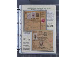 HYPERINFLATION: 1945/46, highly specialized Parcel Cards exhibit collection with around 80 items, showing a fine range of fra