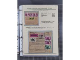 HYPERINFLATION: 1945/46, highly specialized Parcel Cards exhibit collection with around 80 items, showing a fine range of fra