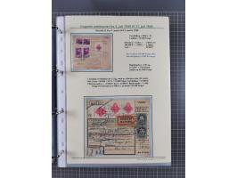 HYPERINFLATION: 1945/46, highly specialized Parcel Cards exhibit collection with around 80 items, showing a fine range of fra