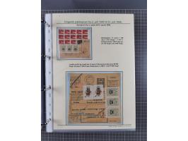 HYPERINFLATION: 1945/46, highly specialized Parcel Cards exhibit collection with around 80 items, showing a fine range of fra