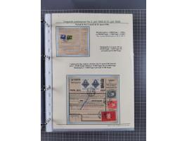 HYPERINFLATION: 1945/46, highly specialized Parcel Cards exhibit collection with around 80 items, showing a fine range of fra