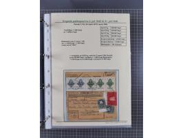 HYPERINFLATION: 1945/46, highly specialized Parcel Cards exhibit collection with around 80 items, showing a fine range of fra