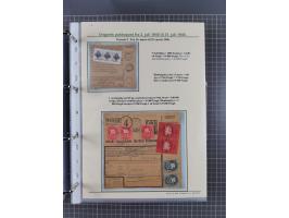 HYPERINFLATION: 1945/46, highly specialized Parcel Cards exhibit collection with around 80 items, showing a fine range of fra