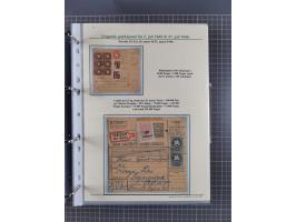 HYPERINFLATION: 1945/46, highly specialized Parcel Cards exhibit collection with around 80 items, showing a fine range of fra