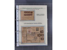 HYPERINFLATION: 1945/46, highly specialized Parcel Cards exhibit collection with around 80 items, showing a fine range of fra