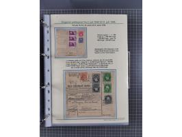 HYPERINFLATION: 1945/46, highly specialized Parcel Cards exhibit collection with around 80 items, showing a fine range of fra