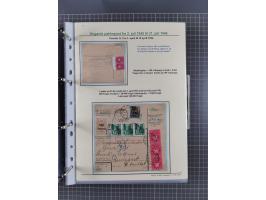 HYPERINFLATION: 1945/46, highly specialized Parcel Cards exhibit collection with around 80 items, showing a fine range of fra