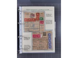 HYPERINFLATION: 1945/46, highly specialized Parcel Cards exhibit collection with around 80 items, showing a fine range of fra