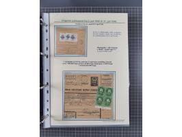 HYPERINFLATION: 1945/46, highly specialized Parcel Cards exhibit collection with around 80 items, showing a fine range of fra