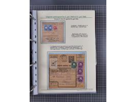 HYPERINFLATION: 1945/46, highly specialized Parcel Cards exhibit collection with around 80 items, showing a fine range of fra