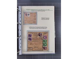 HYPERINFLATION: 1945/46, highly specialized Parcel Cards exhibit collection with around 80 items, showing a fine range of fra