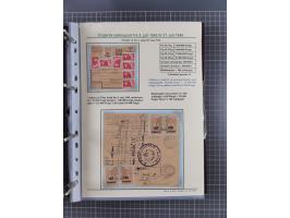 HYPERINFLATION: 1945/46, highly specialized Parcel Cards exhibit collection with around 80 items, showing a fine range of fra