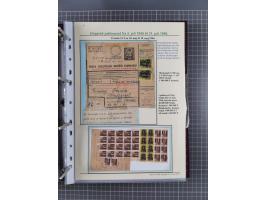 HYPERINFLATION: 1945/46, highly specialized Parcel Cards exhibit collection with around 80 items, showing a fine range of fra