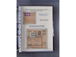 HYPERINFLATION: 1945/46, highly specialized Parcel Cards exhibit collection with around 80 items, showing a fine range of fra