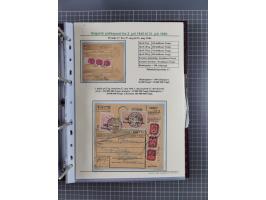 HYPERINFLATION: 1945/46, highly specialized Parcel Cards exhibit collection with around 80 items, showing a fine range of fra