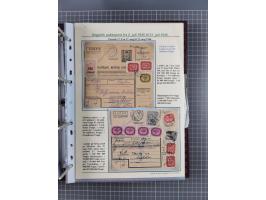 HYPERINFLATION: 1945/46, highly specialized Parcel Cards exhibit collection with around 80 items, showing a fine range of fra