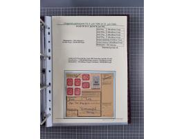 HYPERINFLATION: 1945/46, highly specialized Parcel Cards exhibit collection with around 80 items, showing a fine range of fra