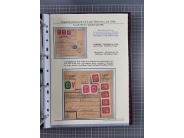 HYPERINFLATION: 1945/46, highly specialized Parcel Cards exhibit collection with around 80 items, showing a fine range of fra