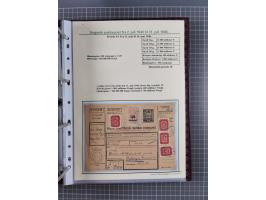 HYPERINFLATION: 1945/46, highly specialized Parcel Cards exhibit collection with around 80 items, showing a fine range of fra