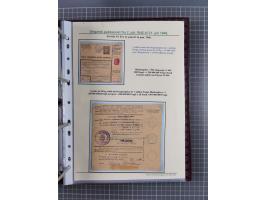 HYPERINFLATION: 1945/46, highly specialized Parcel Cards exhibit collection with around 80 items, showing a fine range of fra