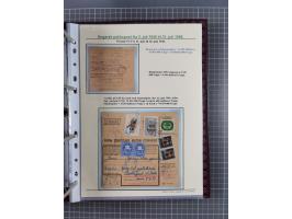 HYPERINFLATION: 1945/46, highly specialized Parcel Cards exhibit collection with around 80 items, showing a fine range of fra