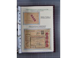 HYPERINFLATION: 1945/46, highly specialized Parcel Cards exhibit collection with around 80 items, showing a fine range of fra