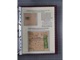 HYPERINFLATION: 1945/46, highly specialized Parcel Cards exhibit collection with around 80 items, showing a fine range of fra