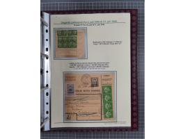 HYPERINFLATION: 1945/46, highly specialized Parcel Cards exhibit collection with around 80 items, showing a fine range of fra