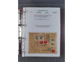 HYPERINFLATION: 1945/46, Parcel Cards exhibit collection with over 65 items, showing usages from periods 2 to 13 (including t