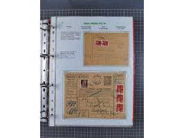 HYPERINFLATION: 1945/46, Parcel Cards exhibit collection with over 65 items, showing usages from periods 2 to 13 (including t