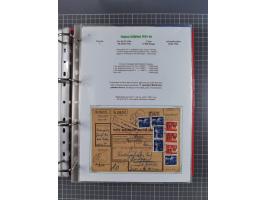 HYPERINFLATION: 1945/46, Parcel Cards exhibit collection with over 65 items, showing usages from periods 2 to 13 (including t