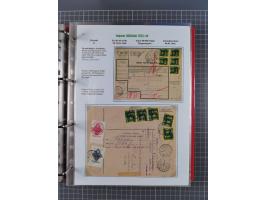 HYPERINFLATION: 1945/46, Parcel Cards exhibit collection with over 65 items, showing usages from periods 2 to 13 (including t