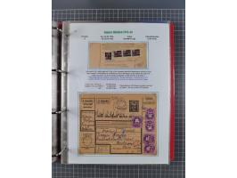 HYPERINFLATION: 1945/46, Parcel Cards exhibit collection with over 65 items, showing usages from periods 2 to 13 (including t