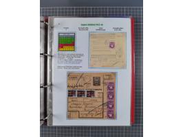 HYPERINFLATION: 1945/46, Parcel Cards exhibit collection with over 65 items, showing usages from periods 2 to 13 (including t