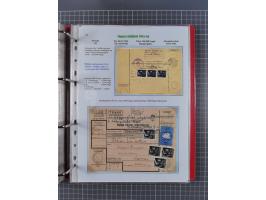 HYPERINFLATION: 1945/46, Parcel Cards exhibit collection with over 65 items, showing usages from periods 2 to 13 (including t