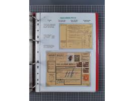 HYPERINFLATION: 1945/46, Parcel Cards exhibit collection with over 65 items, showing usages from periods 2 to 13 (including t