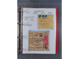 HYPERINFLATION: 1945/46, Parcel Cards exhibit collection with over 65 items, showing usages from periods 2 to 13 (including t