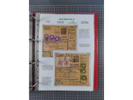 HYPERINFLATION: 1945/46, Parcel Cards exhibit collection with over 65 items, showing usages from periods 2 to 13 (including t