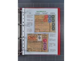 HYPERINFLATION: 1945/46, Parcel Cards exhibit collection with over 65 items, showing usages from periods 2 to 13 (including t