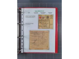 HYPERINFLATION: 1945/46, Parcel Cards exhibit collection with over 65 items, showing usages from periods 2 to 13 (including t