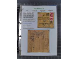 HYPERINFLATION: 1945/46, Parcel Cards exhibit collection with over 65 items, showing usages from periods 2 to 13 (including t